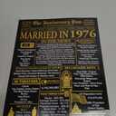 Stuff4 Gold 50th Anniversary Poster Unframed - Golden Married In 1976 Newspaper - 50 Wedding Anniversary for Men Women Vintage Gifts Back In 1976, 8x10 Inch Anniversaries Posters