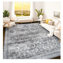 Istana 9x12 Area Rug - Grey 9 x 12 Area Rugs for Living Room - Foldable 9x12 Rugs for Bedroom - Stain Resistant Washable Rug - Eco-Friendly Area Rugs