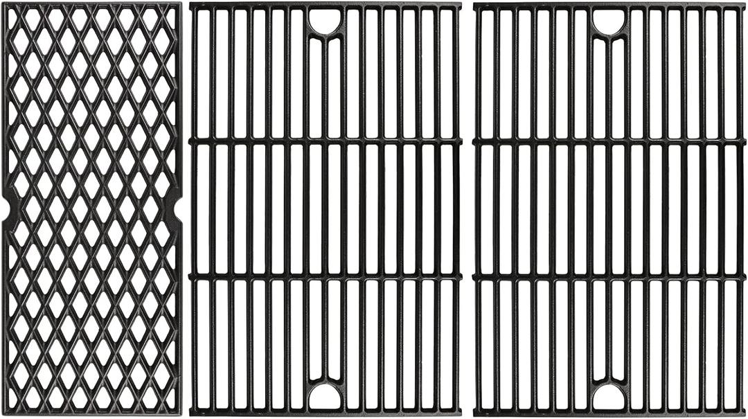 Utheer Cast Iron Cooking Grates for Pit boss Austin XL, Rancher XL, 1100pro Series, Traeger Pro Series 34, Traeger Texas Elite 34, Wood Pellet Smoker Grills Replacement Parts, 3 PCS