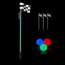 Glo-Pin Light Up Golf Flagstick Glow Kit Game with Glow in The Dark LED Golf Balls (Blue)