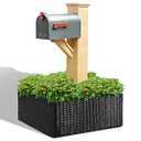 SUNNYPARK Mailbox Post Wrap Planter Box 24x24x12inch