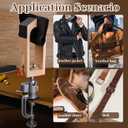 Leather Stitching Pony, Leather Pony Clamp, Wooden Sewing Clamp 360 Rotatable for DIY Hand Stitching Leather Clamping, Universal Rotating Pony