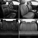 MINGBRON Car Seat Covers Full Set, 5 Seats Comfortable Faux Leather Seat Covers for Cars, Waterproof Automotive Seat Covers, Luxury Universal Fit Seat Covers for SUV, Sedans, Pick-up Trucks (Gray)