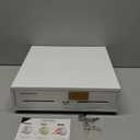 Volcora 13" Cash Register Drawer for Point of Sale (POS) System with 4 Bill 5 Coin Cash Tray, Removable Coin Compartment, 24V, RJ11/RJ12 Key-Lock, Media Slot, White - for Stores, Shops and Businesses