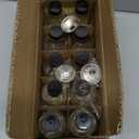 10 Pack, 4 oz Small Clear Glass Bottles w/ Lids & 3 Stainless Steel Funnel - 120ml Boston Round Sample Bottle for Potion, Juice, Ginger Shot, Wellness, Oils, Whiskey, Liquids - Leakproof Travel Bottle