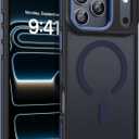 BENTOBEN Magnetic for iPhone 17 Pro Max Case 2025 [Compatible with Magsafe] [Military-Grade Protection] Matte Women Men Anti-Slip Shockproof Bumper Phone Cases for 17 Pro Max 6.9", Deep Blue/Black