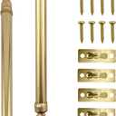 Amazing Drapery Hardware Swivel Sash Curtain Rods with Brass Finish, Set of 2 (Hardware Included) - Adjustable Length 11-19 Inches, Easy to Install Metal Rods for Doors, Windows, and Sidelights