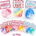 Valentines Day Gifts for Kids - Set of 24 Valentine Cards with Heart Pop Keychains - Bulk Fidget Toys for School Classroom Gift Exchange - Valentine's Day Party Favors for Toddlers Girls Boys