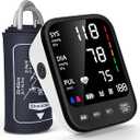 Blood Pressure Machine, Automatic Upper Arm Blood Pressure Monitor with 2x199 readout, 4.5 inch Backlit Large Screen Adjustable Large Cuff 9 to 17 inches - arrhythmia and Home Hypertension Detector