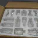 36Pcs Bud Vases Set Small Vintage Glass Bottles Clear Bud Vases in Bulk Multiple Shape Cute Glass Vases for Rustic Wedding Centerpieces Table Decorations and Home Decor(Clear)