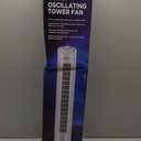 Comfort Zone 32-Inch Oscillating Tower Fan Ultra-Slim Bladeless Design with 3 Speeds, 90 Wide Oscillation & Built-in Carry Handle Quiet Portable Standing Fan for Bedroom, Home, or Office, White