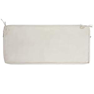 FUNHOME Outdoor Bench Cushion Covers 45" x 18" x 3", No Insert! Patio Bench Cushion Covers for Outdoor Furniture, Water Resistant Patio Loveseat Cushion Cover 1 Pack, Cream White (Covers ONLY)