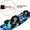 FAHKNS 2-Pack Kayak Seats, Kayak Accessories, SUP Paddle Board Seats, Luxury Padded Canoe Back Seat with Removable Storage Bag, 4 Adjustable Straps for Kayaking, Canoeing, Rafting, Fishing