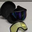 Ski Goggles, Snowboard Goggles with 2 UV400 Anti-Fog Detachable Magnet Lenses for Men & Women Adult (Ver.2 Purple(vlt 16.54%) + Clear (Vlt 83.5%))