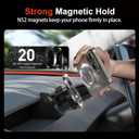 YONZEE Magnetic Phone Mount Compatible with 2025-2026 Model Y Juniper and 2024-2026 Tesla Model 3 Highland, Dashboard Ball Joint Base, Strong Magnetic Ring, 360 Rotation