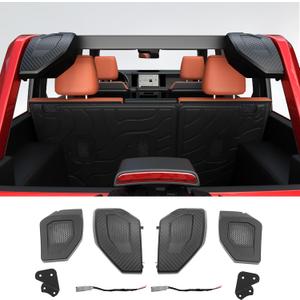 Mabett Rear Speaker Pods Compatible with Ford Bronco 4-Door 2025 2024 2023 2022 2021, Upgrade 6.5" Pods for Bronco Accessories, Interior Accessories Black (NOT for Sport and Raptor)