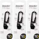 Nite Ize DoohicKey Key Tool - Everyday Multiuse Keychain - Stainless Steel 5-in-1 Tool - Pocket Gadget with Box Cutter, Bottle Opener, Screwdriver, Wrench & Ruler - Black, 3 Count (3 Pack)
