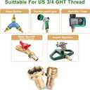 Hose repair kit,3 Sets garden hose repair Fittings Aluminum Female and Male With Zinc Clamp Water Hose End Repair Connector Fit 3/4 Inch And 5/8 Inch Garden Hose garden hose repair kit