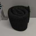 RESARE Waffle Bath Mat for Bathroom, Super Absorbent Bathroom Rugs Non Slip Machine Washable, Ultra Soft Quick Dry Boho Bath Rugs with Tassels for Floor, Upgraded Bordered Design, 18"x30" Black (1'6" x 2'6" (Rectangular))