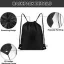 Drawstring Backpack 20Pcs Drawstring Bags, Draw String Back Bag Drawstring Bags Bulk for Sports, Gym, Travel, Swimming, Beach (Black)