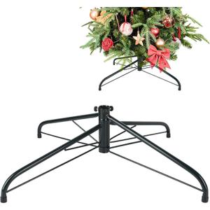 CCINEE Metal Christmas Tree Stand, Universal Folding Xmas Tree Stand 23.6 Inch Replacement Tree Stand Base for 3 Ft to 8 Ft Christmas Artificial Trees Fake Tree,Green