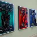 Display Wallboard with RGB Colorful LED Lights Compatible with Lego Technic-AMG F1 W14 E 42171 Performance Model Car - Adult Collectibles Wall Mount for Home or Office Dcor(No Car)