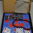 Magnet Chess Game, Magnetic Game Chess for Kids Adults Family Night, 2 in 1 Multiplayer Magnet Game with 36 Pieces & Connect-5-Piece Games, Christmas Family Board Games for Kids and Adults (Blue)