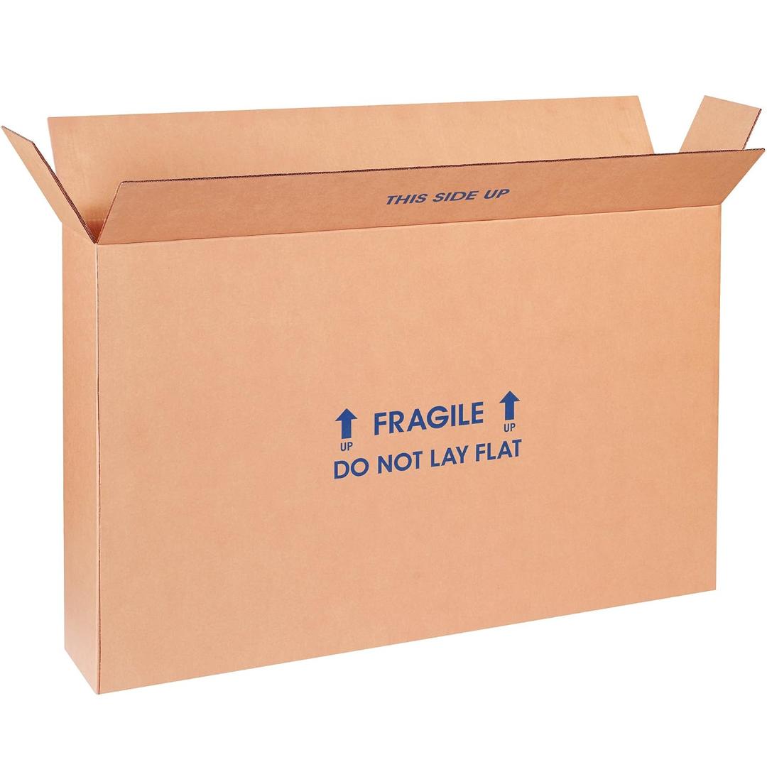 Boxes Fast BF22616FPFOL Flat Screen TV Cardboard Moving and Shipping Box, Fits 19-22, Kraft (Pack of 5)