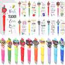 30 Sets Teacher Pen Kits: 2026 Teacher Graduation Gifts DIY Refillable Beadable Pens with Thank You Cards End of The Year Appreciation Gifts for School Team Staff Coworker Office Supplies