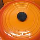 Le Creuset Enameled Cast Iron Signature Braiser 5 qt., Flamme Doree with Crucible Knob