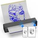Wormhole Tattoo Stencil Printer, Bluetooth Tattoo Printer Portable Thermal Ttattoo Machine with 2500mAh Battery Support Smartphones & PC Dark Gray