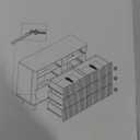 DWVO Fluted 3 Drawer Dresser, 32.5 Wider Modern Dressers Chest of Drawers with Solid Wood Legs, Wood Storage Dresser Organizer for Dorms, Flats, Living Rooms, Hallways,Natural Oak