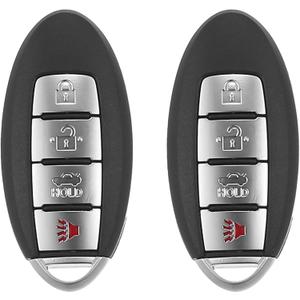 X AUTOHAUX 2pcs 433MHz KR5S180144014 Replacement Smart Proximity Insert Keyless Entry Remote Key Fob for Nissan Altima Maxima 2013 2014 2015 4 Buttons 47Chip 7812D-S180014