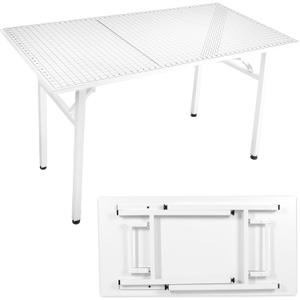 Crutello Fabric Cutting Table for Sewing Room - 48x24 inch Grid Top Folding Craft Table for Adults - Steel Folding Storage Legs for Sewing Machine, Hobby and Crafting Room