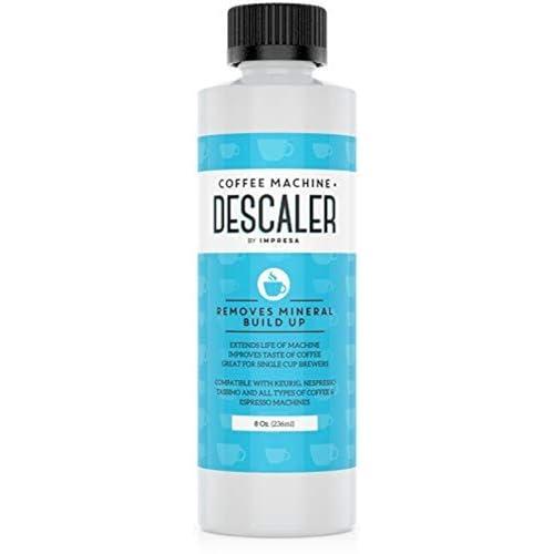 IMPRESA Descaler (1 Pack, 2 Uses Per Bottle) - Made in the USA - Universal Descaling Solution for Keurig, Nespresso, Delonghi and All Single Use Coffee and Espresso Machines