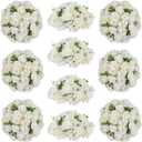 White Flowers Balls for Centerpieces: 15.7in Diam, Set of 10
More Stable With Base Design, Large Rose Flowers Arrangement for Weddings, Reception Decor for Couples, Newlyweds