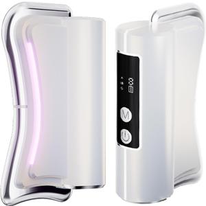 Heated Muscle Scraper Massage Tool,4 in 1 Electric Fascia Knife Gua Sha Tool for Whole Body Relaxation & Skincare with Light-Care 4 Modes 3 Levels, for Deep Tissue-White