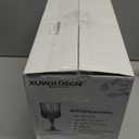 XUWAIDSGN 24 Pcs 7oz Plastic Vintage Wine Glasses Drinking Glasses Unbreakable Wedding Glassware Crystal Water Goblets Reusable Drinkware Vintage Champagne Flutes (24, Blue)