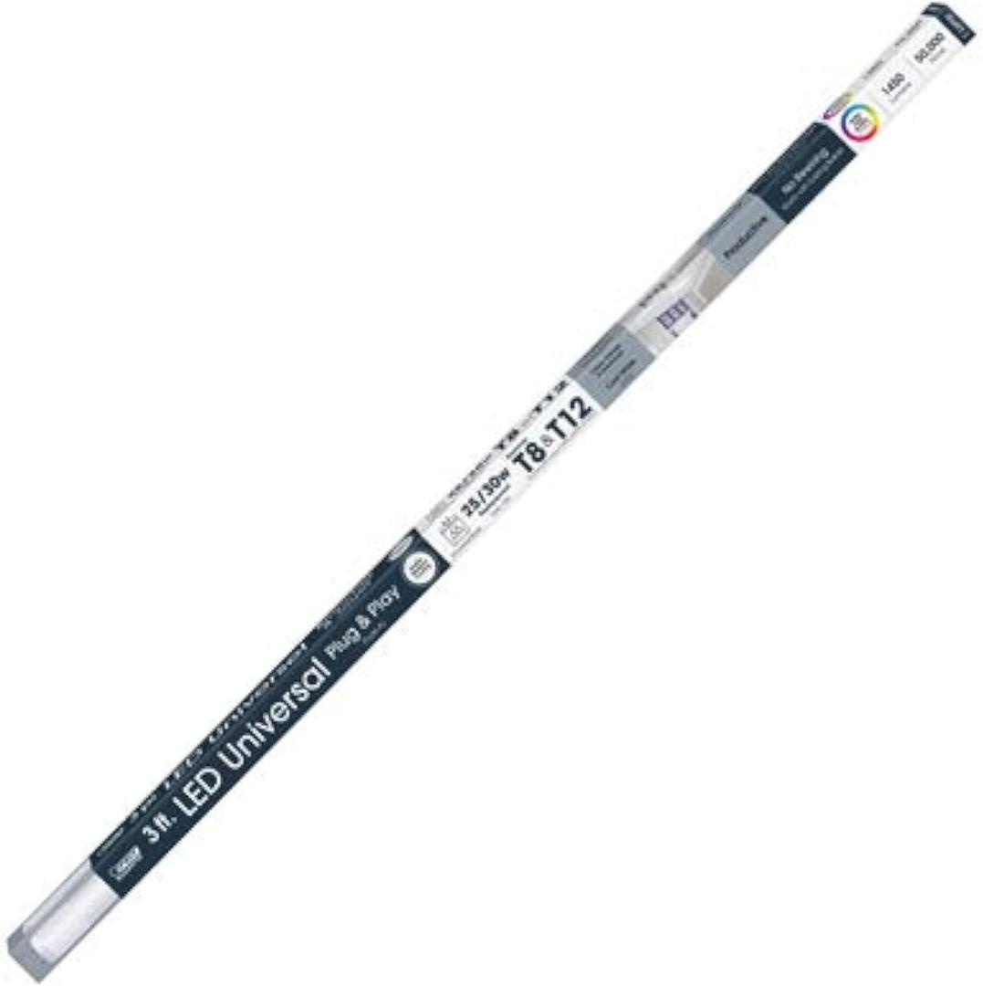 Feit Electric LED Tube, Cool White, 1450 Lumens, 12-Watt, 3-Ft.