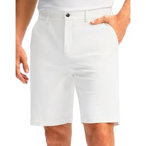 Soothfeel Men's Golf Shorts with 5 Pockets Stretch Lightweight Quick Dry 9 Inch Flat Front Casual Work Dress Shorts for Men Nedium