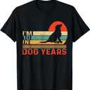 I'm 10 In Dog Years Vintage 70th Birthday Funny 70 Years Old T-Shirt, 2XLT