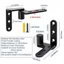 180°Rotating Pivot Hinges,Suitable for Doors with Thickness 20mm-40mm, Max Load 150lbs, for Wood Door,Plastic Door.Saloon Door Hinges, Fence Gate Hinges,Yard Door Hinges