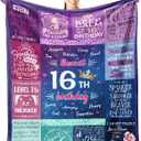 16th Birthday Gifts for Girls - Sweet 16 Gifts for Girls - 16 Year Old 60"X50" Blanket for Birthday - Gifts for 16 Year Old Girl - 16th Birthday Gift Ideas - Sweet Sixteen Birthday Decorations