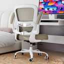 TRALT Office Chair - Ergonomic Desk Chair with Adjustable Lumbar Support, Mesh Computer Chair, Executive Chairs for Home Office Comfortable Lumbar Support,Khaki, Pack of 1