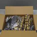 Taper Candle Holders Bulk, Set of 24 Brass Gold Vintage Candle Sticks Holder Decor Home Decor Centerpieces for Table Festive Wedding Decorations