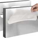 2 Pack Toilet Seat Cover Dispenser,Commercial Stainless Steel Brushed Toilet Seat Cover Holder for Disposable Toilet Seat Covers Wall Mount for Bathroom Restroom