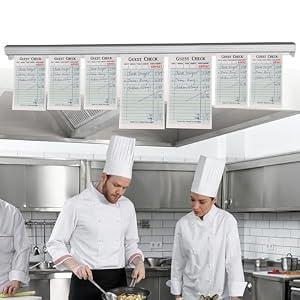 31.5'' Wall Ticket Rack Orders – Metal Receipt Holder for Restaurant Ticket Holder Strip Aluminum Commercial Kitchen Supplies, Food Truck Supplies (80cm)