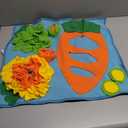 Rabbit Hay Feeder Bunny Foraging Mat Interactive Pet Foraging Toy for Bunny Guinea Pig Chinchillas Hamster Ferrets Small Animals