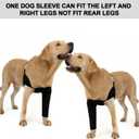 Dog Recovery Sleeve - Front Leg Only, Cone Collar Alternative, 2.5mm Thick Waterproof Abrasion-Resistant Pet Leg Sleeve, Washable, Prevents Licking/Biting & Keeps Wounds Dry (Black, L)
