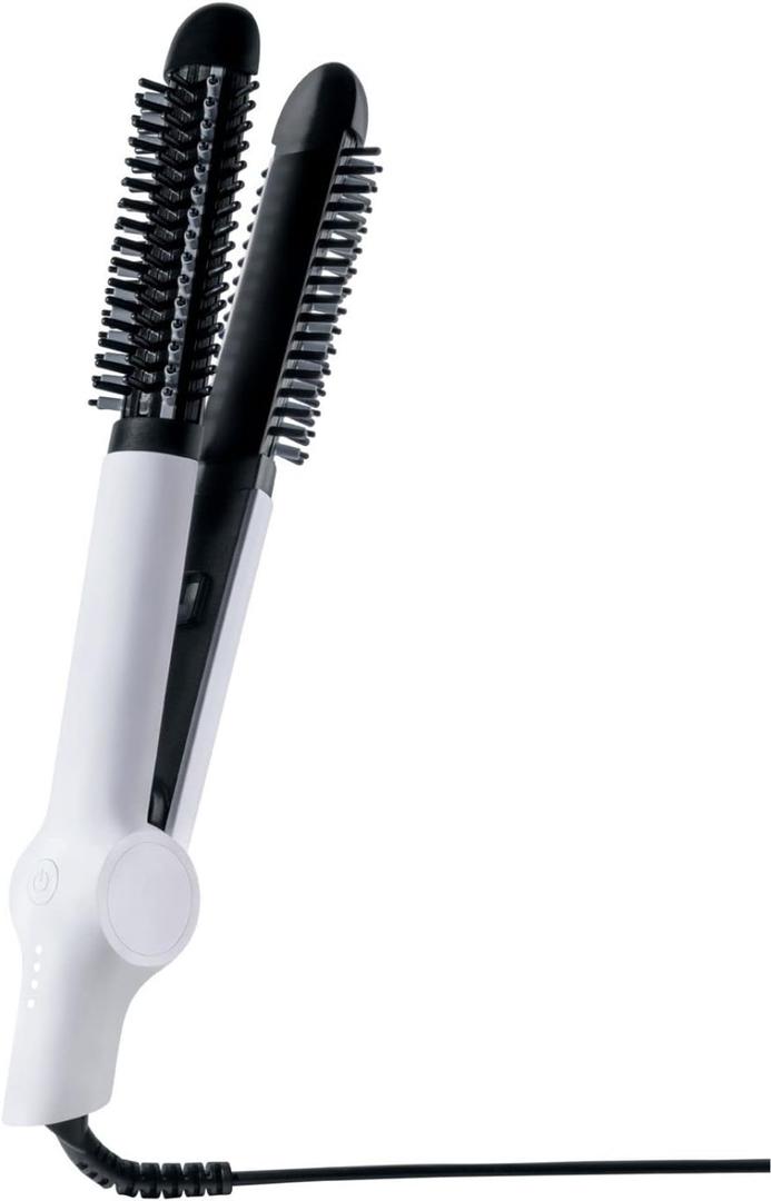 Instyler Freestyle Max Heated Round Brush with Straightening Iron | 2-in-1 Styling Tool | Four Heat Settings | Dual Voltage | Co